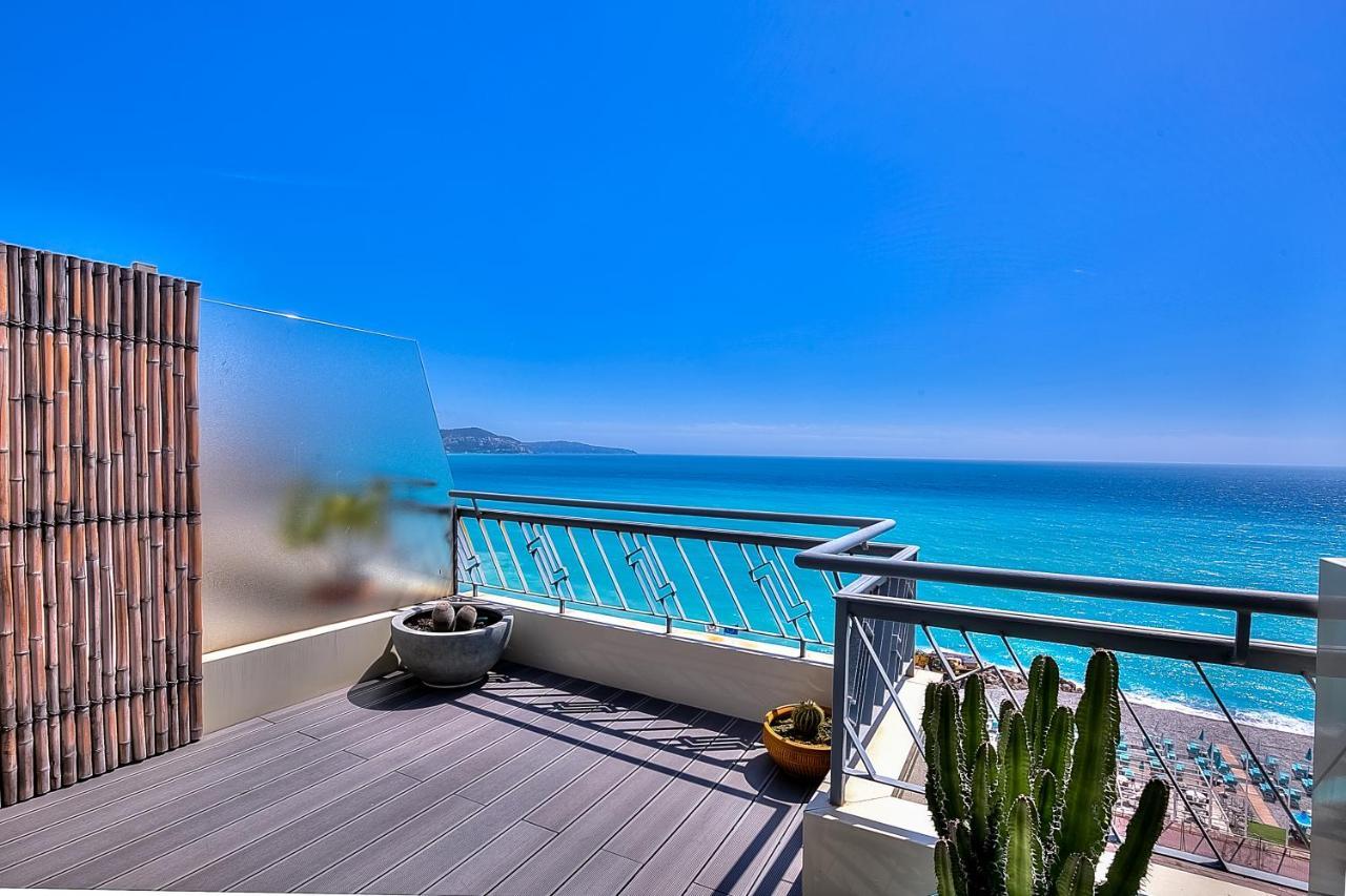 Le Florentina, Dernier Etage Avec Terrasse, Vue Sur La Baie Des Anges Apartment นีซ ภายนอก รูปภาพ