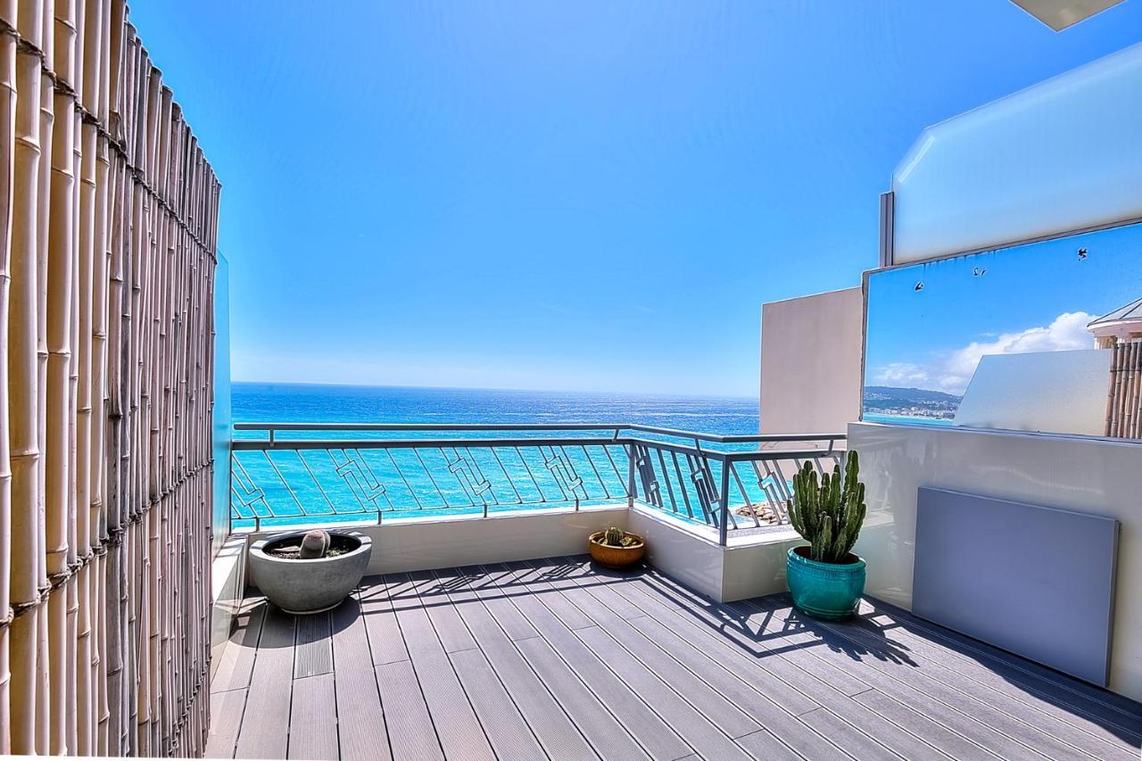 Le Florentina, Dernier Etage Avec Terrasse, Vue Sur La Baie Des Anges Apartment นีซ ภายนอก รูปภาพ