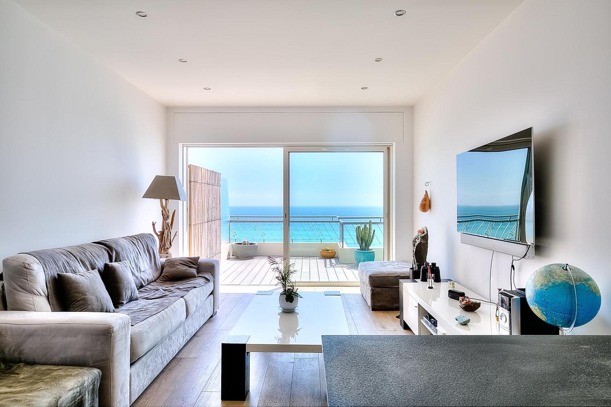 Le Florentina, Dernier Etage Avec Terrasse, Vue Sur La Baie Des Anges Apartment นีซ ภายนอก รูปภาพ